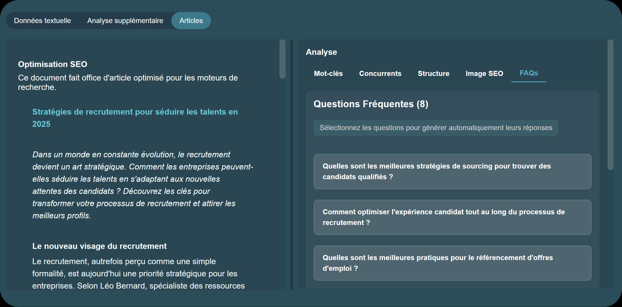 Créez des faqs personnalisés